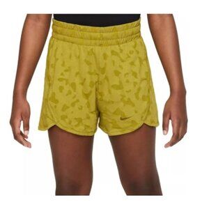 Nike Girl's DriFit Knit High-Rise Shorts, Moss/Olive Flak, Size L‎